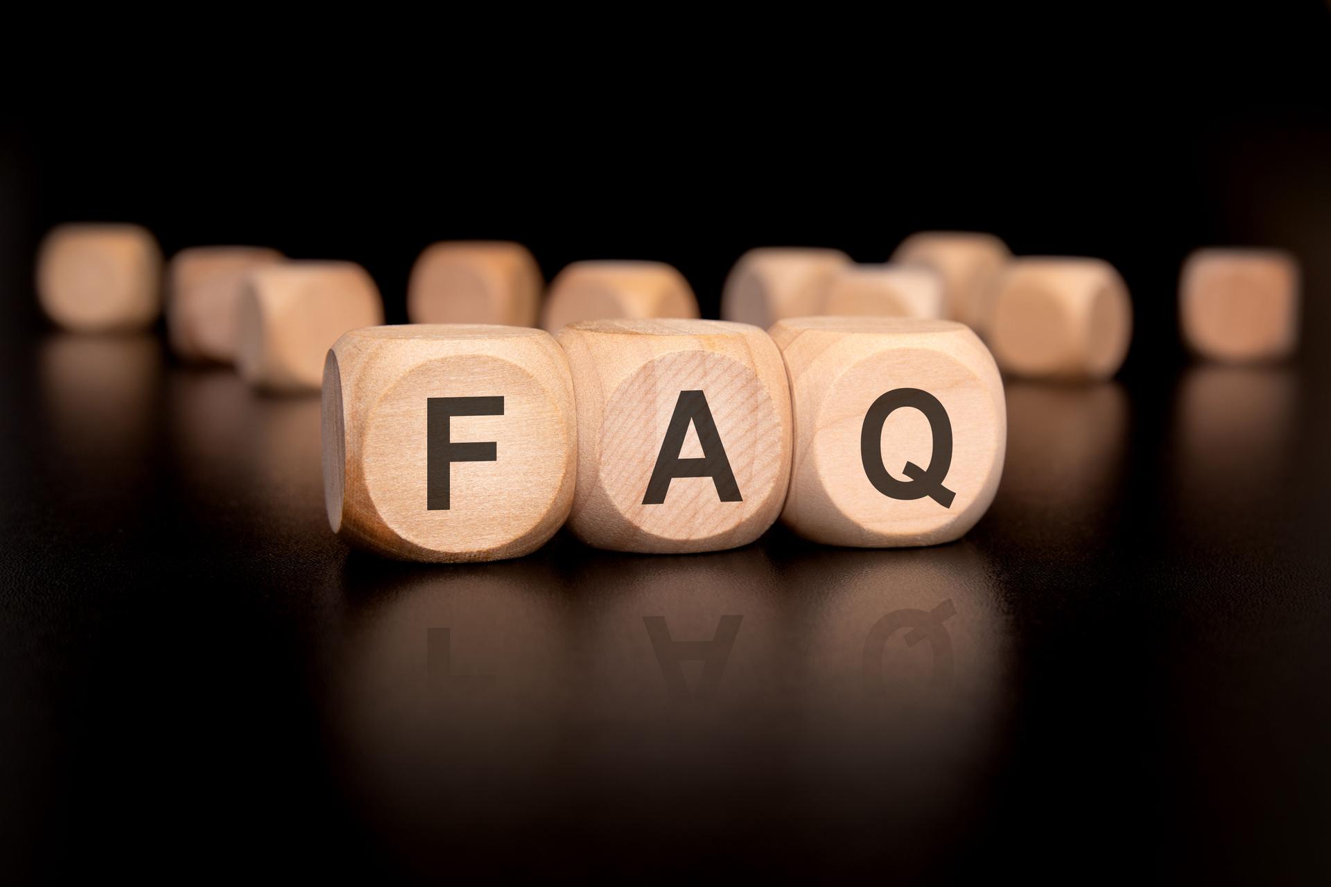Wooden Blocks Featuring FAQ Letters A Comprehensive Concept for Frequently Asked Questions